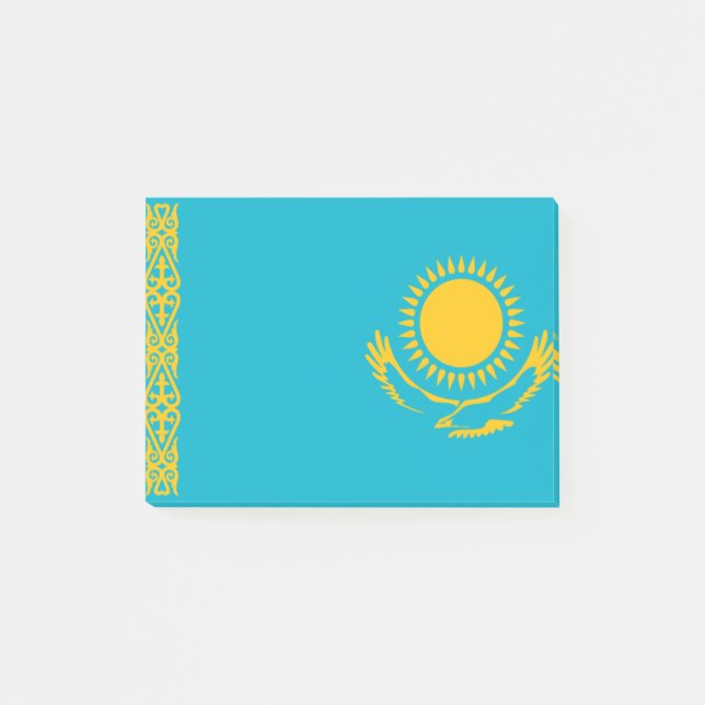 Flagge Kasachstans - Post-it®-Hinweise Post-it Klebezettel (Vorderseite)