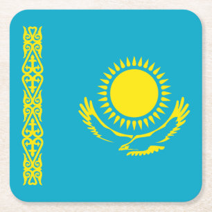 Flagge Kasachstans Rechteckiger Pappuntersetzer