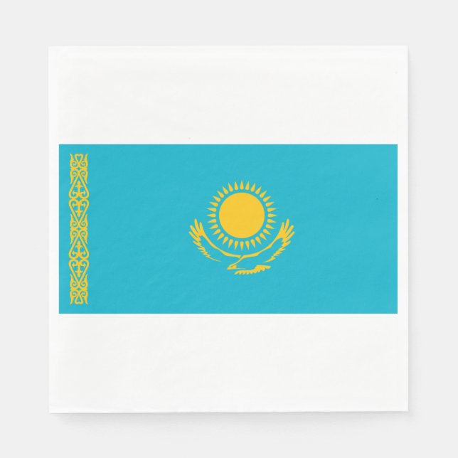 Flagge Kasachstans Serviette (Vorderseite)