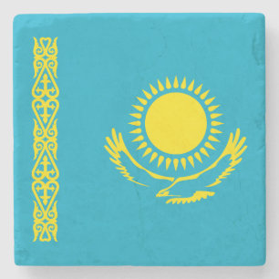 Flagge Kasachstans Steinuntersetzer