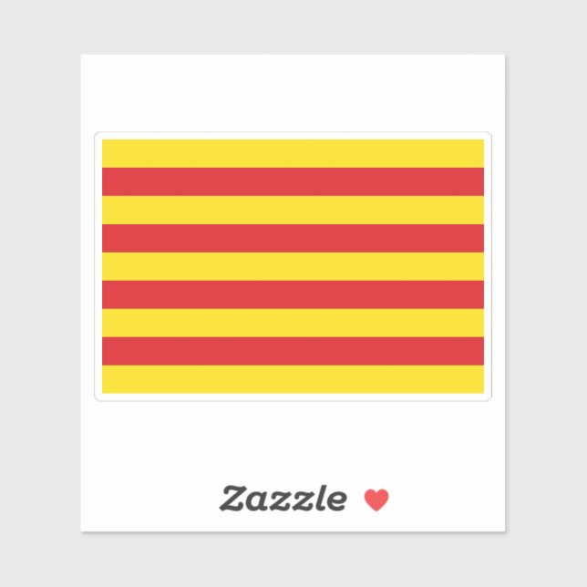 Flagge Kataloniens Aufkleber (Blatt)