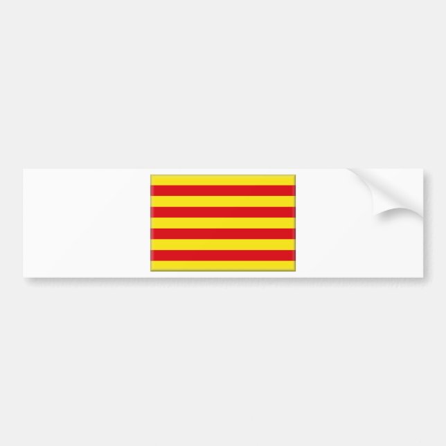 Flagge Kataloniens (Spanien) Autoaufkleber (Vorne)