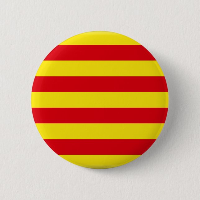 Flagge Kataloniens (Spanien) Button (Vorderseite)