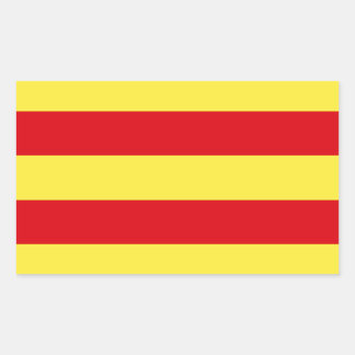 Flagge Kataloniens (Spanien) Rechteckiger Aufkleber
