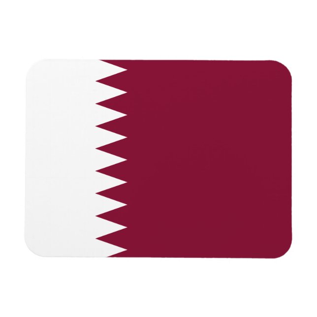 Flagge Katars Magnet (Horizontal)