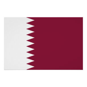 Flagge Katars Poster