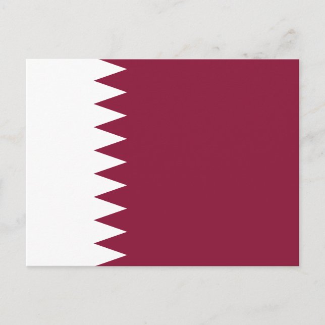 Flagge Katars Postkarte (Vorderseite)