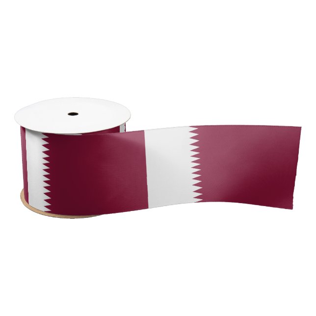 Flagge Katars Satinband (Spule)