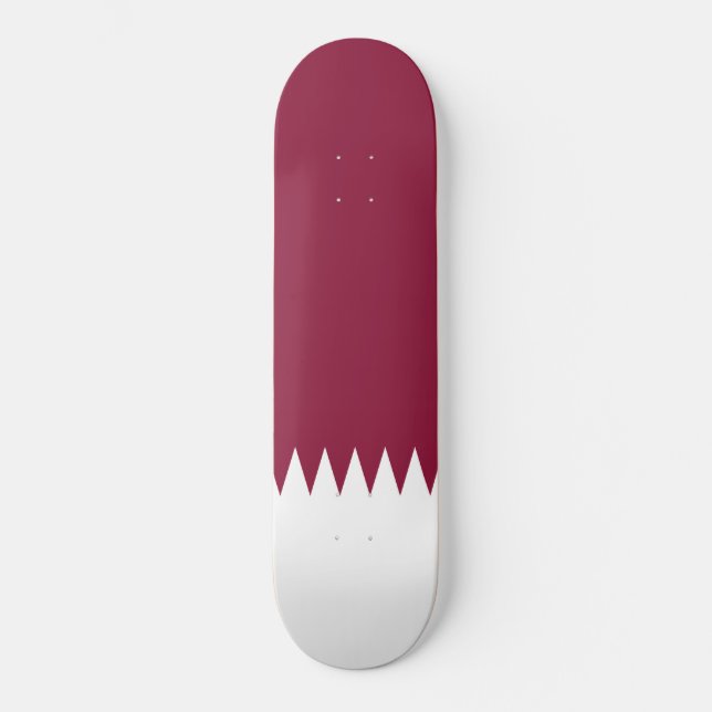 Flagge Katars Skateboard (Vorderseite)