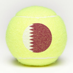 Flagge Katars Tennisbälle