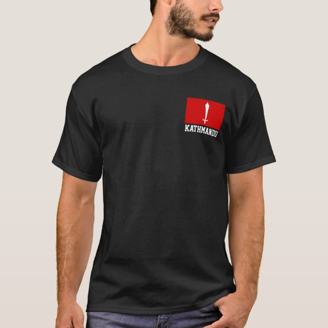 Flagge Katmandu, Nepal T-Shirt (Vorderseite)
