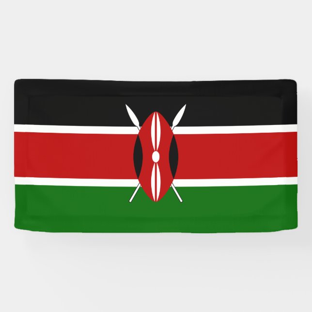 Flagge Kenias Banner (Horizontal)