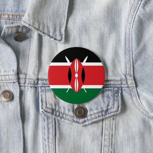 Flagge Kenias Button (Beispiel)