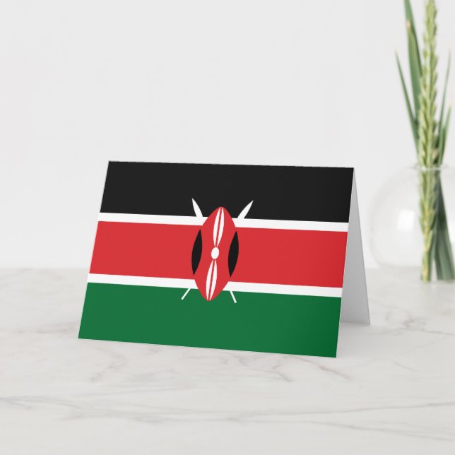 Flagge Kenias Dankeskarte (Vorderseite)