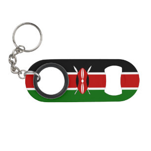 Flagge Kenias Mini Flaschenöffner