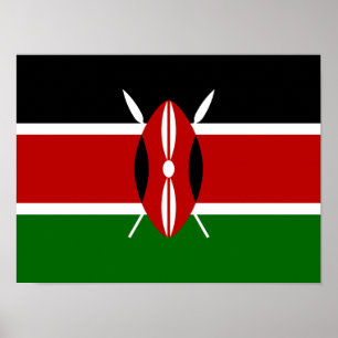 Flagge Kenias Poster