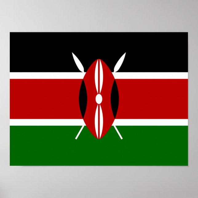 Flagge Kenias Poster (Vorne)