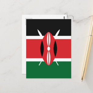 Flagge Kenias Postkarte