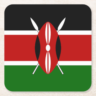 Flagge Kenias Rechteckiger Pappuntersetzer