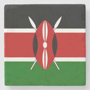 Flagge Kenias Steinuntersetzer