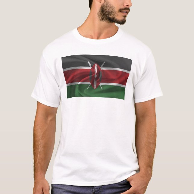 Flagge Kenias T-Shirt (Vorderseite)