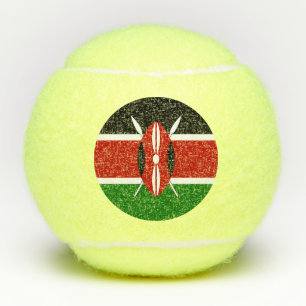 Flagge Kenias Tennisbälle
