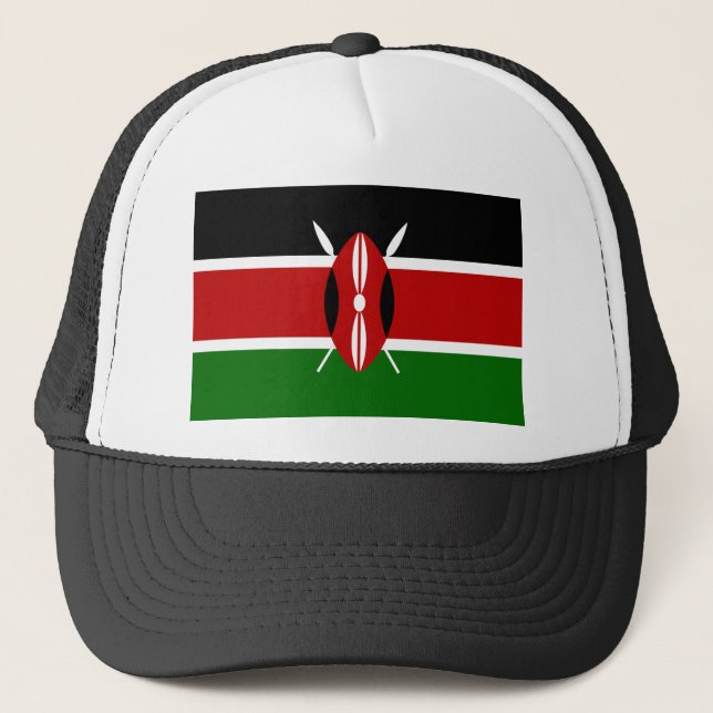 Flagge Kenias Truckerkappe (Vorderseite)