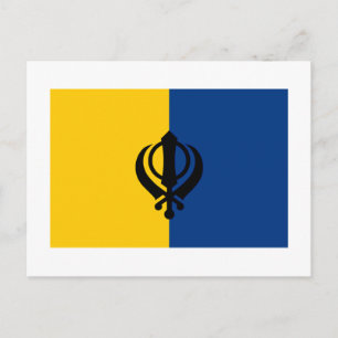 Flagge Khalistans Postkarte
