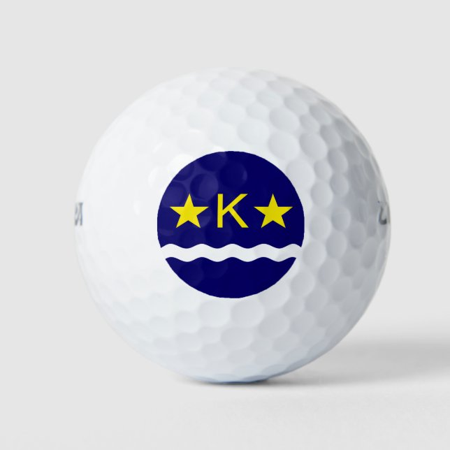 Flagge Kinshasa, Kongo Golf Balls Golfball (Vorderseite)