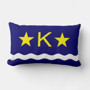 Flagge Kinshasa, Kongo Lumbar Pillow Lendenkissen