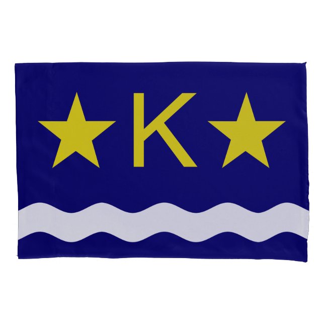 Flagge Kinshasa, Kongo Pillowcase Kissenbezug (Vorderseite)