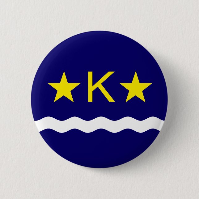 Flagge Kinshasa, Kongo Pinback Button (Vorderseite)
