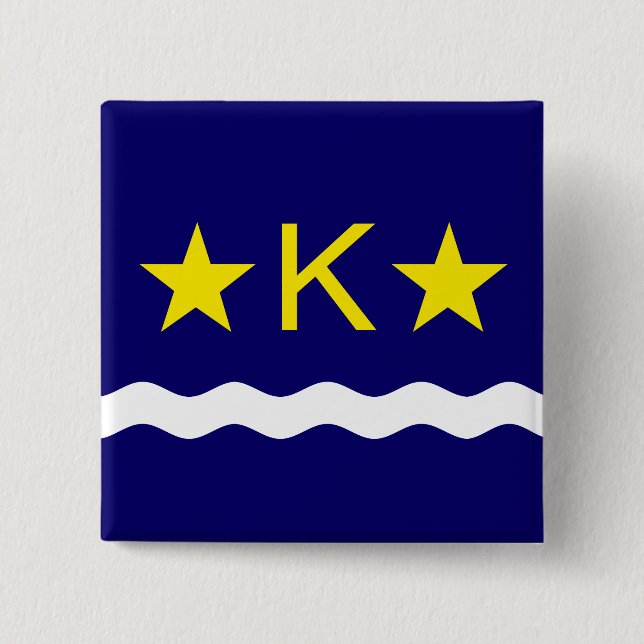 Flagge Kinshasa, Kongo Pinback Button (Vorderseite)