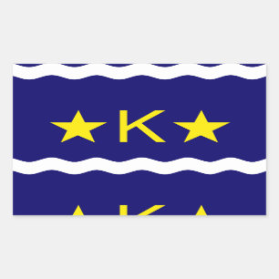 Flagge Kinshasa, Kongo Rechteckige Aufkleber