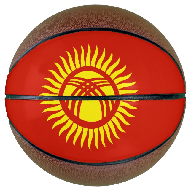 Flagge Kirgisistans Basketball (Vorderseite)