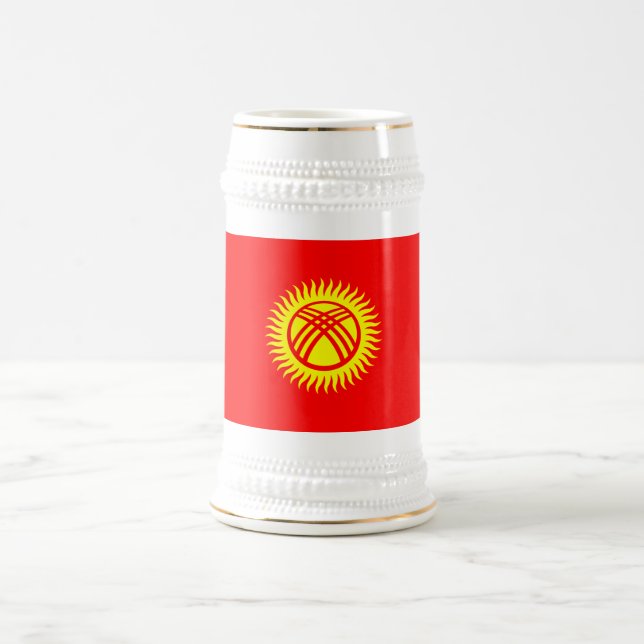 Flagge Kirgisistans Bierglas (Mittel)