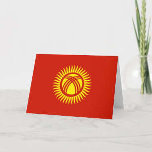 Flagge Kirgisistans Dankeskarte