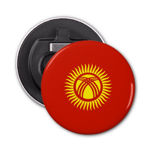 Flagge Kirgisistans Flaschenöffner (Vorderseite)
