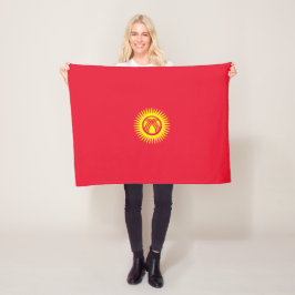Flagge Kirgisistans Fleecedecke