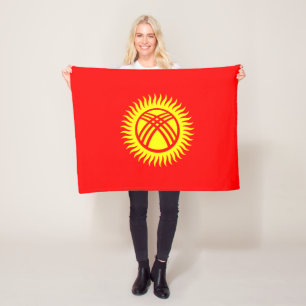 Flagge Kirgisistans Fleecedecke