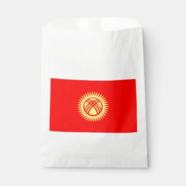 Flagge Kirgisistans Geschenktütchen (Vorderseite)