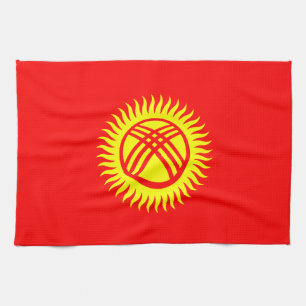 Flagge Kirgisistans Geschirrtuch