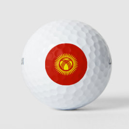 Flagge Kirgisistans Golfball
