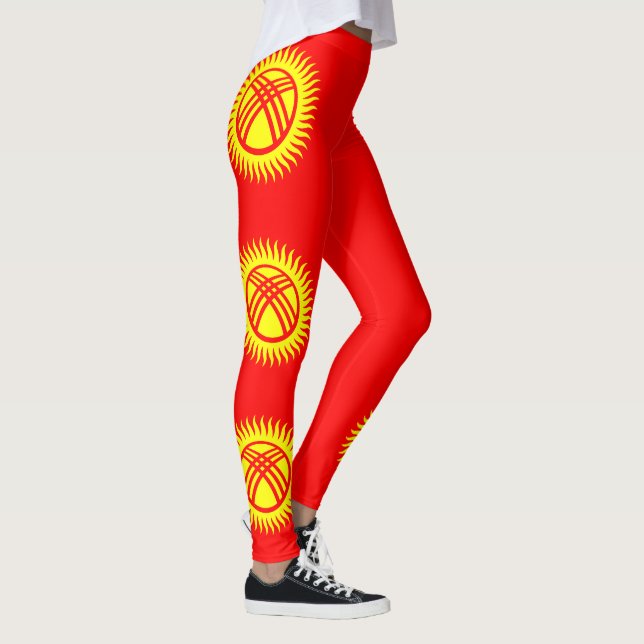 Flagge Kirgisistans Leggings (Rechts)