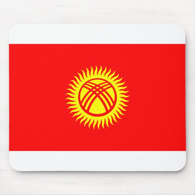 Flagge Kirgisistans Mousepad (Vorne)