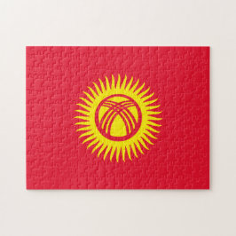 Flagge Kirgisistans Puzzle