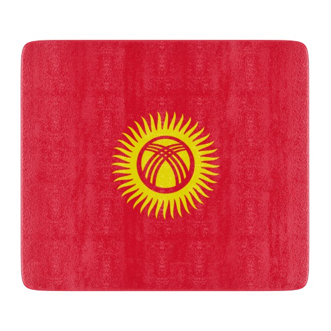 Flagge Kirgisistans Schneidebrett (Vorderseite)