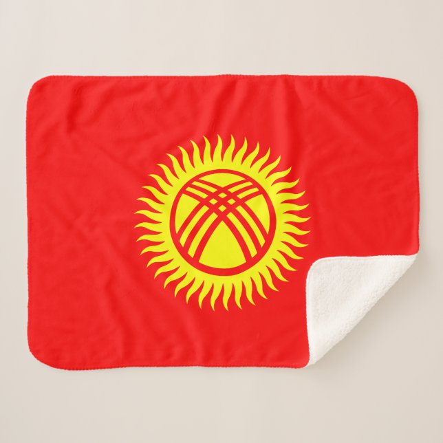Flagge Kirgisistans Sherpadecke (Vorderseite (Horizontal))