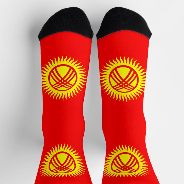 Flagge Kirgisistans Socken (Oben)