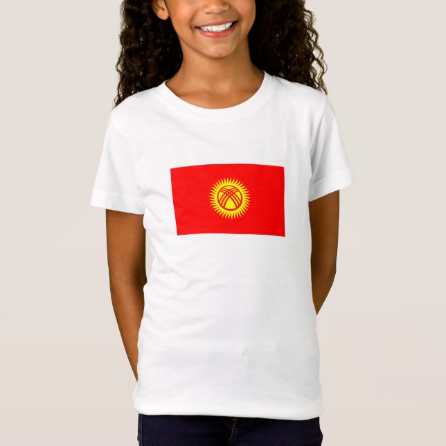 Flagge Kirgisistans T-Shirt (Vorderseite)